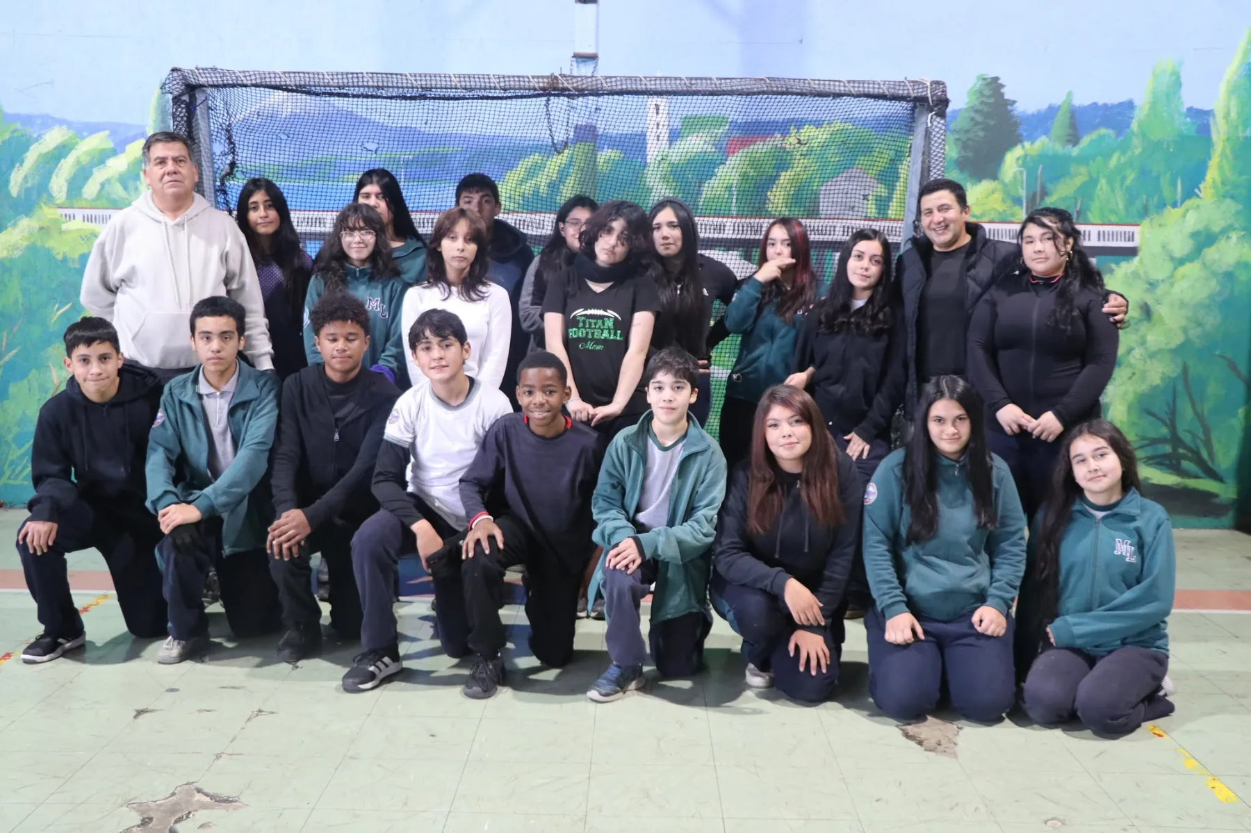 Estudiantes en el gimnasio